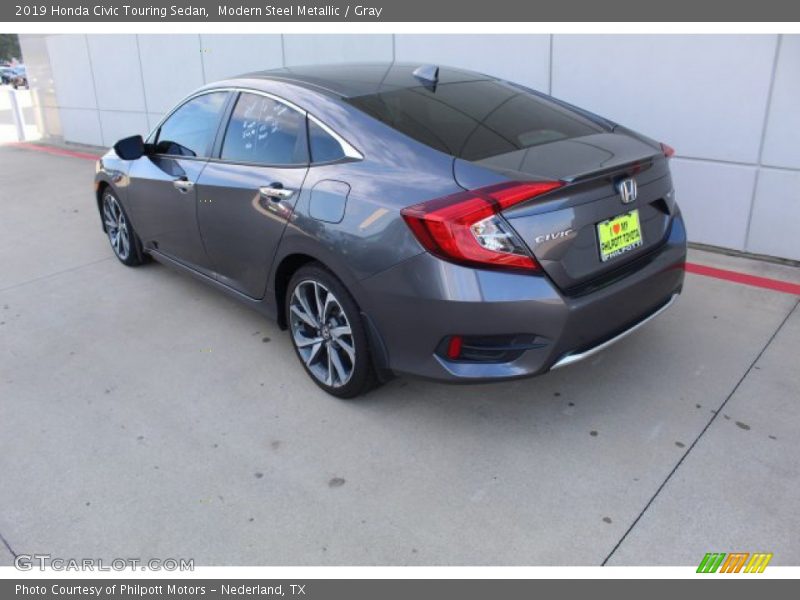 Modern Steel Metallic / Gray 2019 Honda Civic Touring Sedan