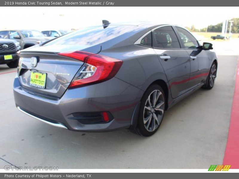 Modern Steel Metallic / Gray 2019 Honda Civic Touring Sedan