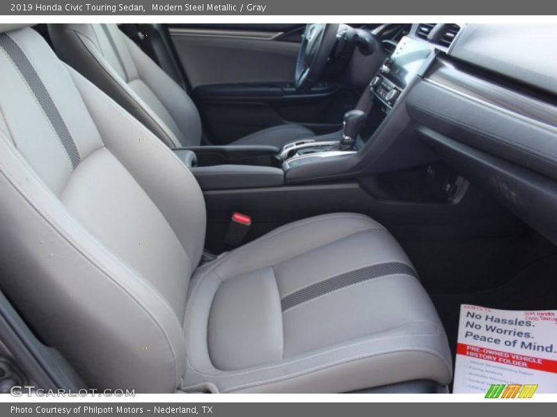 Modern Steel Metallic / Gray 2019 Honda Civic Touring Sedan