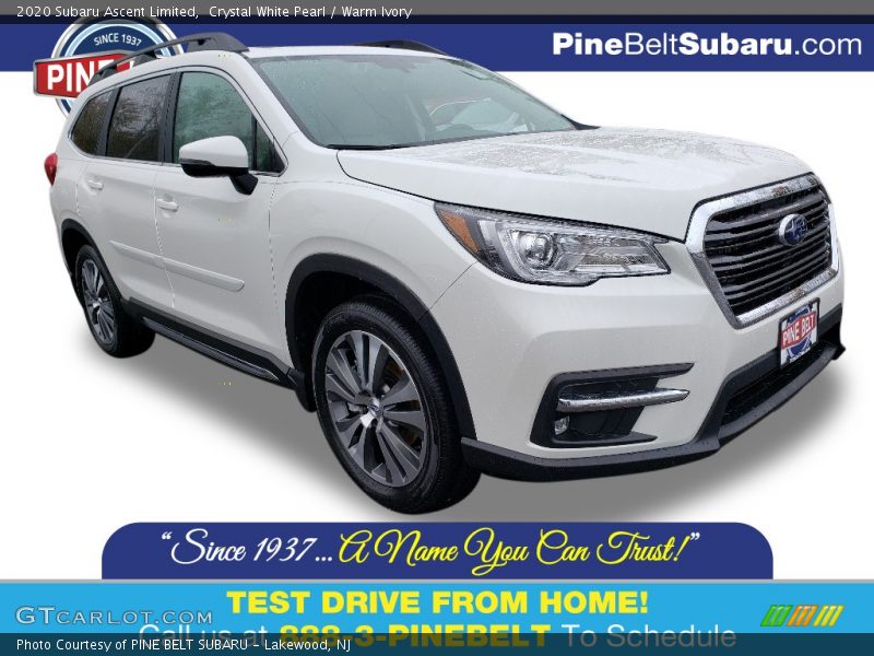 Crystal White Pearl / Warm Ivory 2020 Subaru Ascent Limited