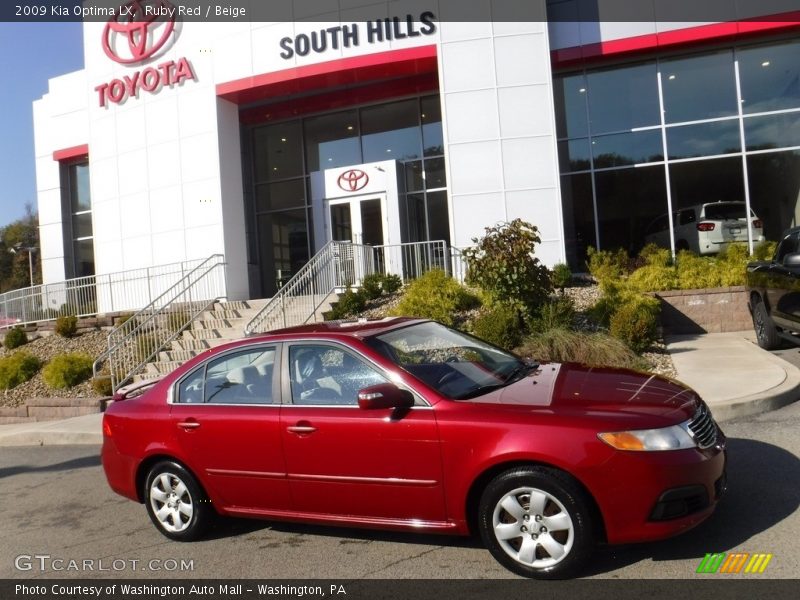 Ruby Red / Beige 2009 Kia Optima LX