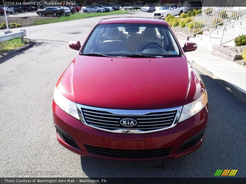 Ruby Red / Beige 2009 Kia Optima LX