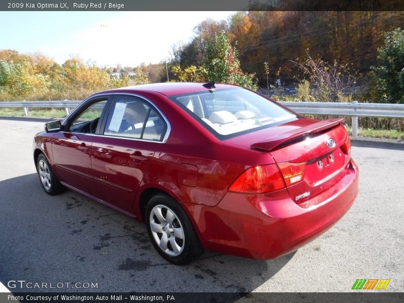 Ruby Red / Beige 2009 Kia Optima LX