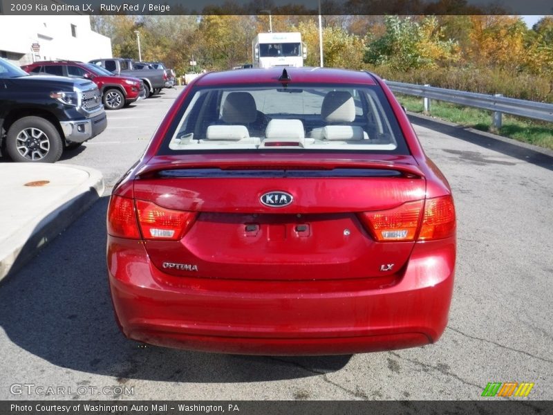Ruby Red / Beige 2009 Kia Optima LX
