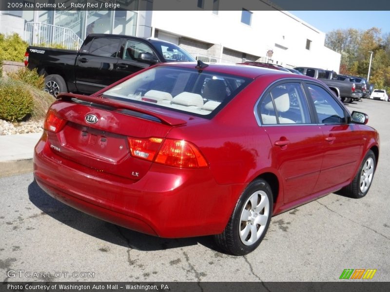 Ruby Red / Beige 2009 Kia Optima LX
