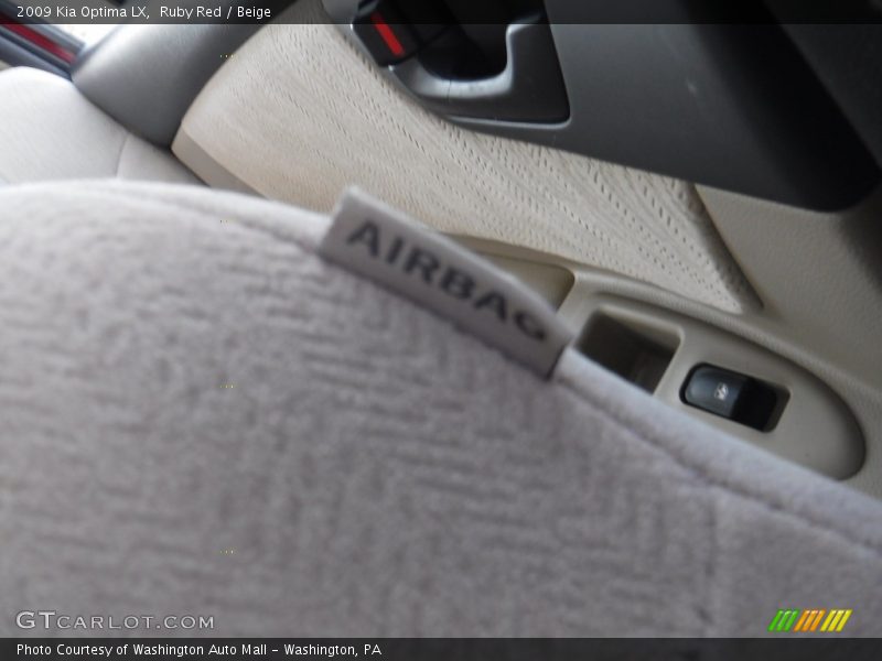 Ruby Red / Beige 2009 Kia Optima LX