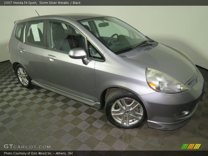 Storm Silver Metallic / Black 2007 Honda Fit Sport