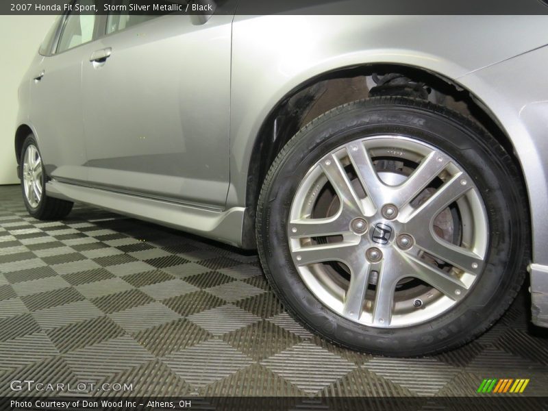 Storm Silver Metallic / Black 2007 Honda Fit Sport