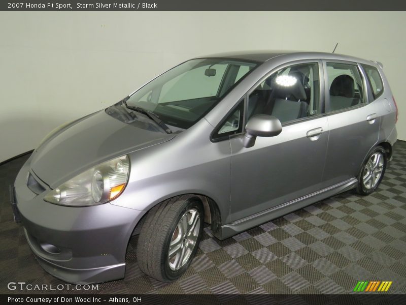 Storm Silver Metallic / Black 2007 Honda Fit Sport