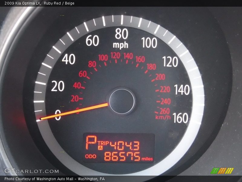 Ruby Red / Beige 2009 Kia Optima LX