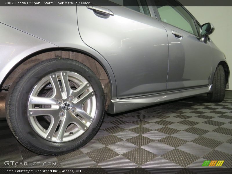 Storm Silver Metallic / Black 2007 Honda Fit Sport
