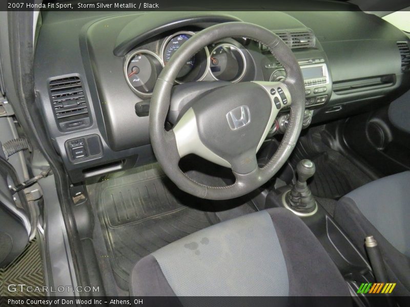 Storm Silver Metallic / Black 2007 Honda Fit Sport