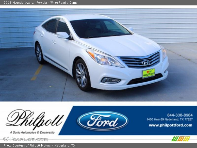 Porcelain White Pearl / Camel 2013 Hyundai Azera