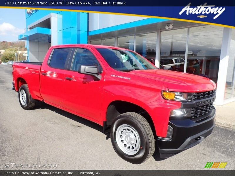 Red Hot / Jet Black 2020 Chevrolet Silverado 1500 WT Crew Cab 4x4