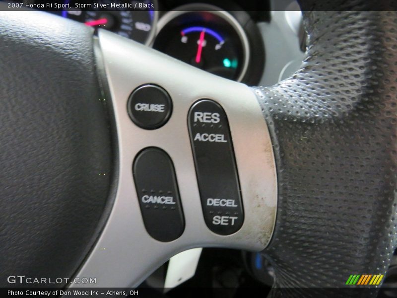 Storm Silver Metallic / Black 2007 Honda Fit Sport