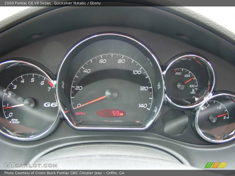 Quicksilver Metallic / Ebony 2009 Pontiac G6 V6 Sedan