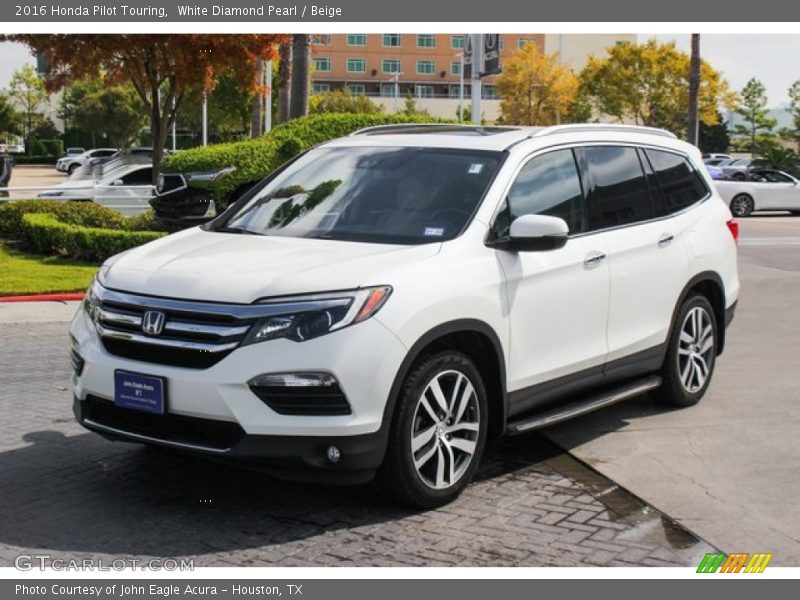 White Diamond Pearl / Beige 2016 Honda Pilot Touring