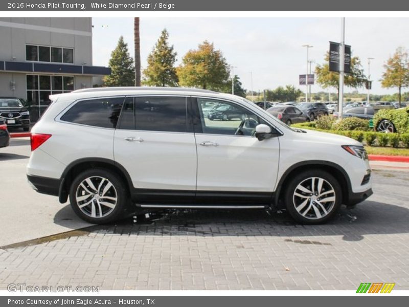 White Diamond Pearl / Beige 2016 Honda Pilot Touring