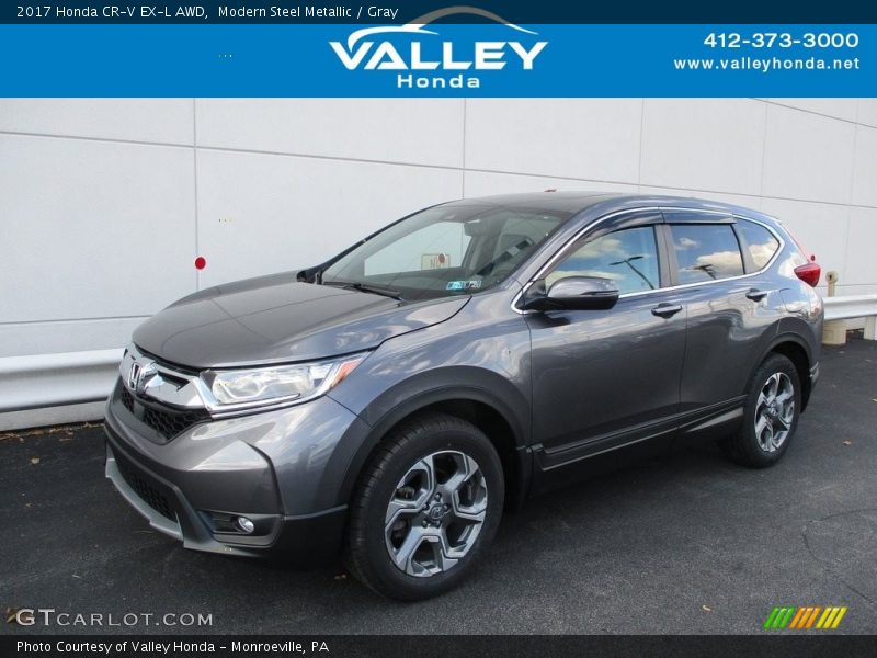 Modern Steel Metallic / Gray 2017 Honda CR-V EX-L AWD