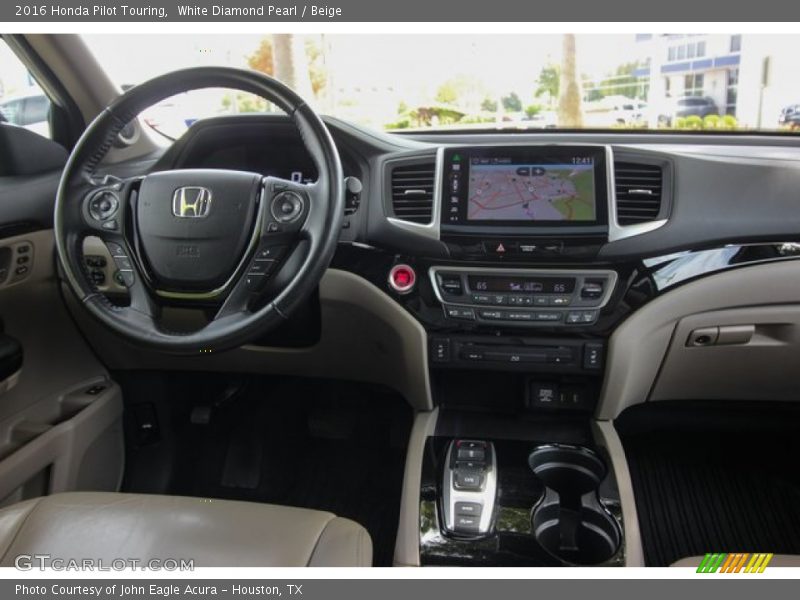 White Diamond Pearl / Beige 2016 Honda Pilot Touring