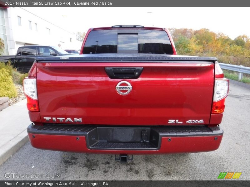 Cayenne Red / Beige 2017 Nissan Titan SL Crew Cab 4x4