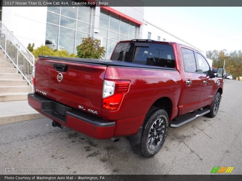 Cayenne Red / Beige 2017 Nissan Titan SL Crew Cab 4x4