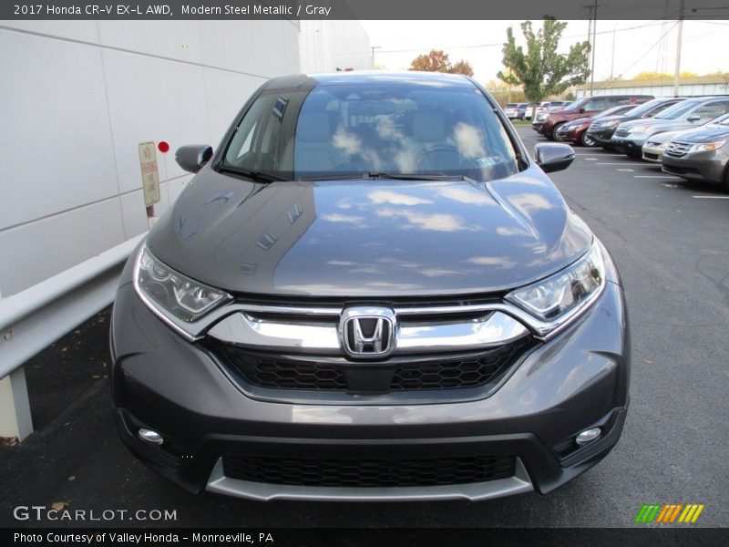 Modern Steel Metallic / Gray 2017 Honda CR-V EX-L AWD