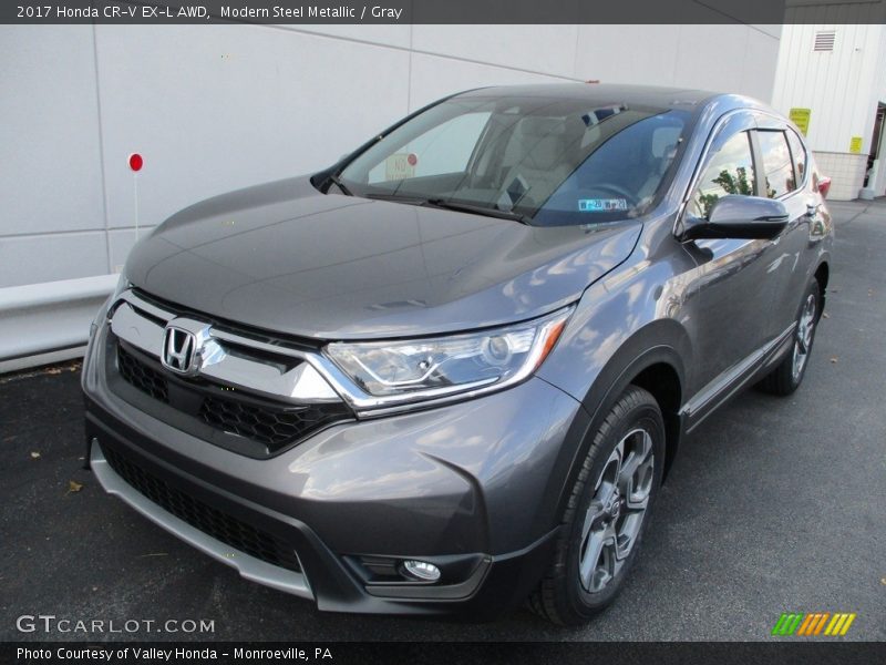 Modern Steel Metallic / Gray 2017 Honda CR-V EX-L AWD