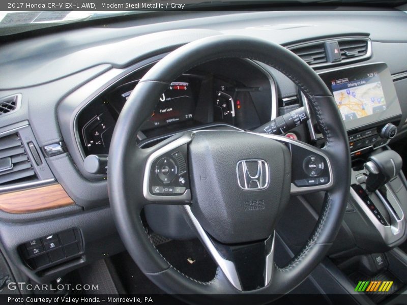 Modern Steel Metallic / Gray 2017 Honda CR-V EX-L AWD