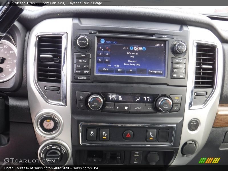 Cayenne Red / Beige 2017 Nissan Titan SL Crew Cab 4x4