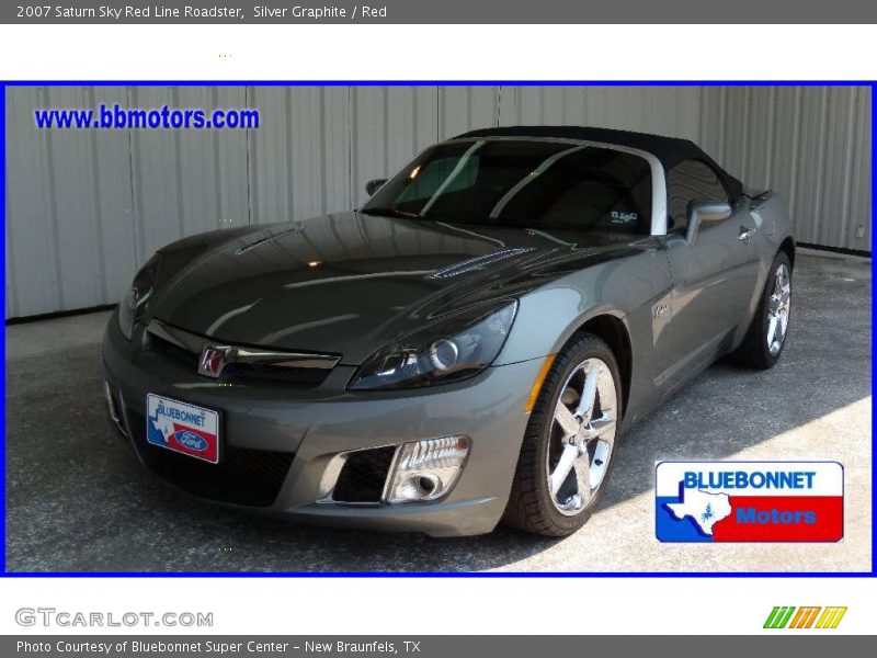Silver Graphite / Red 2007 Saturn Sky Red Line Roadster