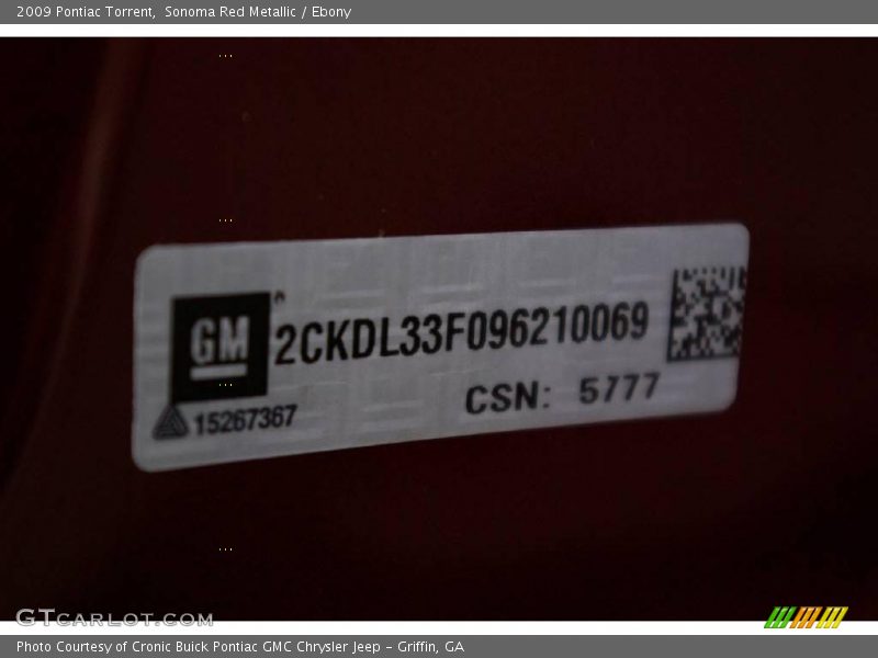 Sonoma Red Metallic / Ebony 2009 Pontiac Torrent