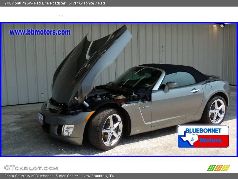 Silver Graphite / Red 2007 Saturn Sky Red Line Roadster
