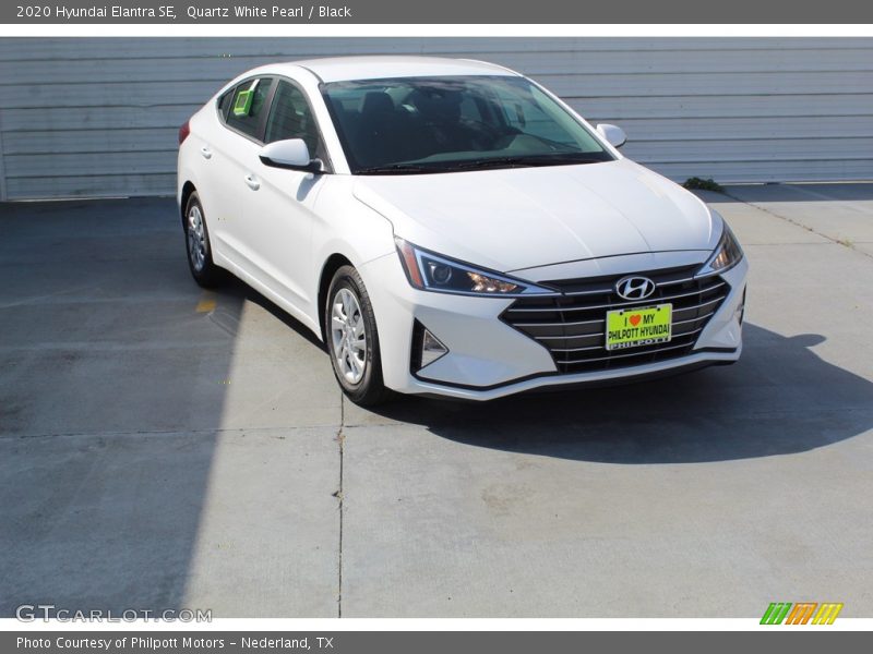 Quartz White Pearl / Black 2020 Hyundai Elantra SE