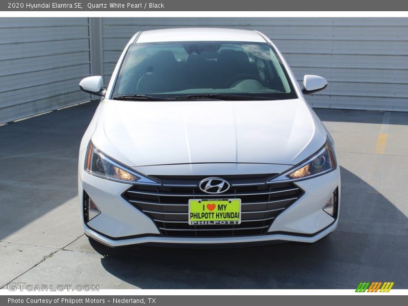 Quartz White Pearl / Black 2020 Hyundai Elantra SE