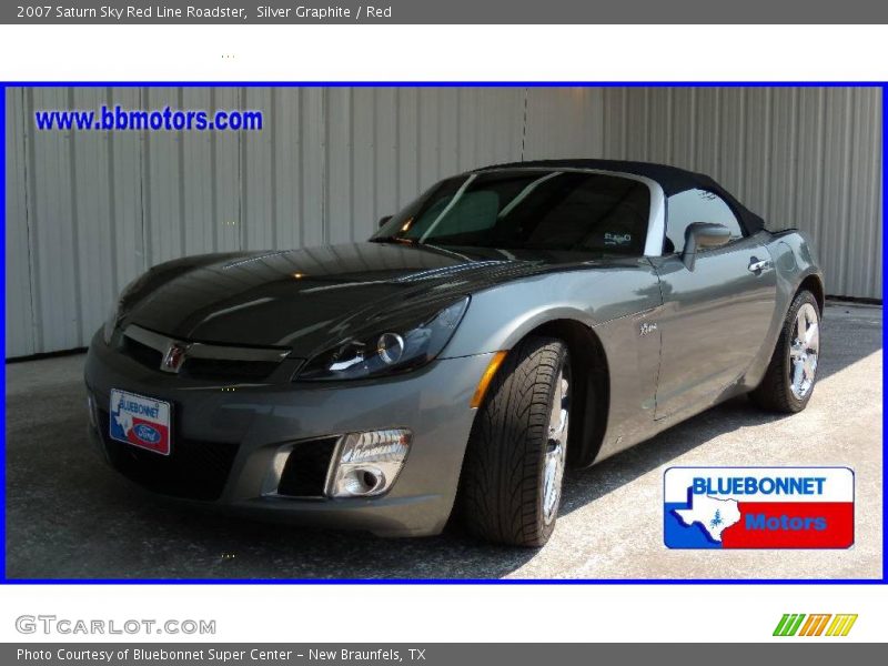 Silver Graphite / Red 2007 Saturn Sky Red Line Roadster