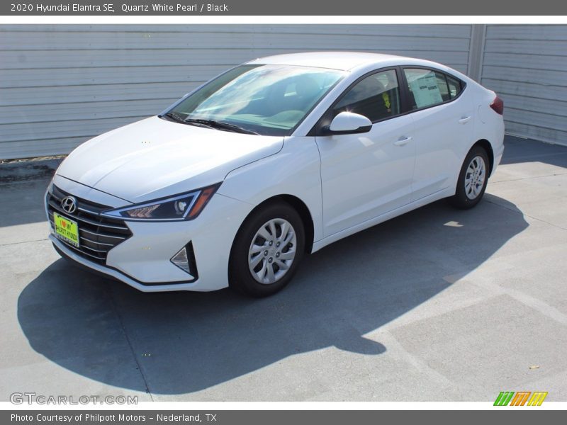 Quartz White Pearl / Black 2020 Hyundai Elantra SE