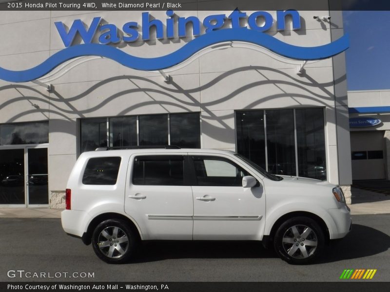 White Diamond Pearl / Black 2015 Honda Pilot Touring 4WD