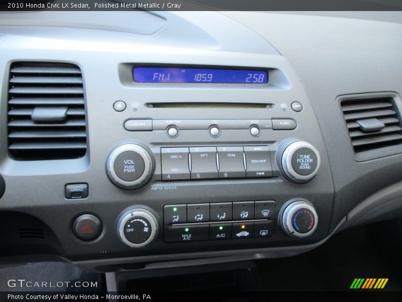 Polished Metal Metallic / Gray 2010 Honda Civic LX Sedan