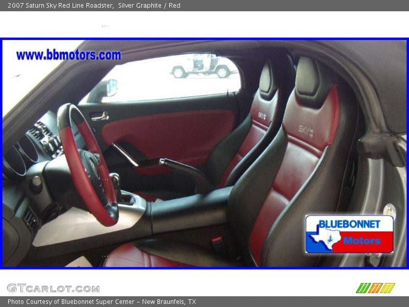 Silver Graphite / Red 2007 Saturn Sky Red Line Roadster
