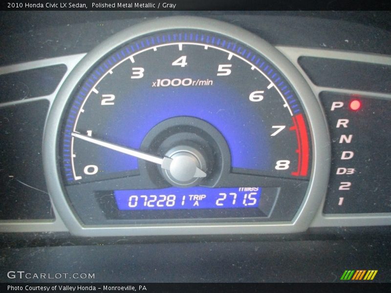 Polished Metal Metallic / Gray 2010 Honda Civic LX Sedan