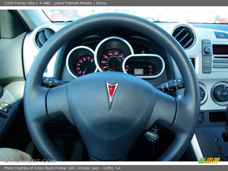 Liquid Platinum Metallic / Ebony 2009 Pontiac Vibe 2.4 AWD