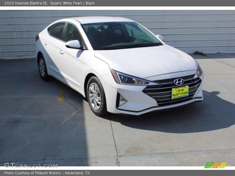 Quartz White Pearl / Black 2020 Hyundai Elantra SE