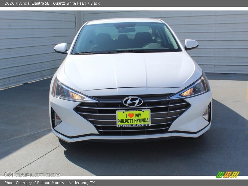 Quartz White Pearl / Black 2020 Hyundai Elantra SE