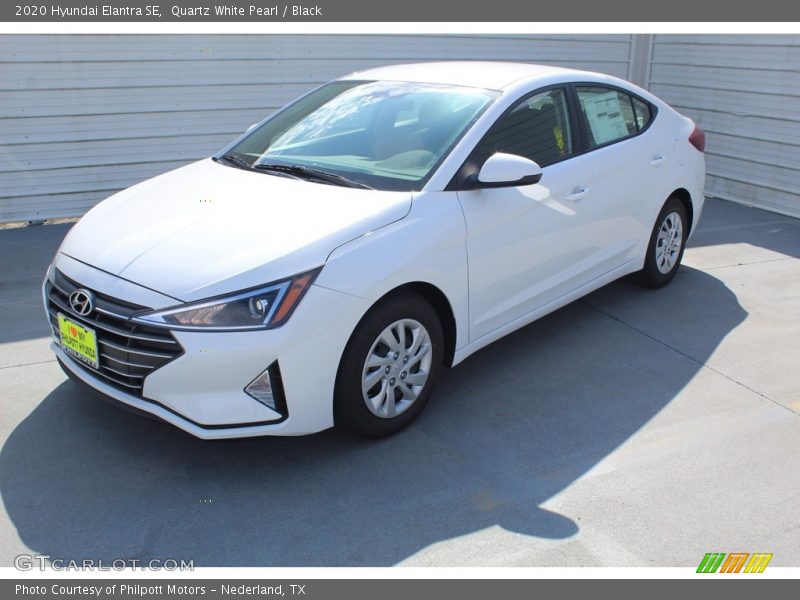Quartz White Pearl / Black 2020 Hyundai Elantra SE