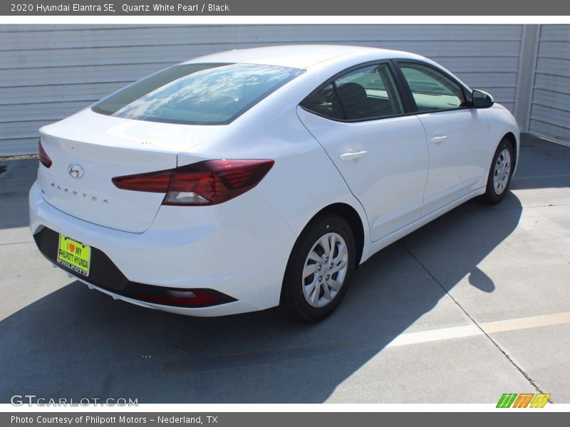 Quartz White Pearl / Black 2020 Hyundai Elantra SE