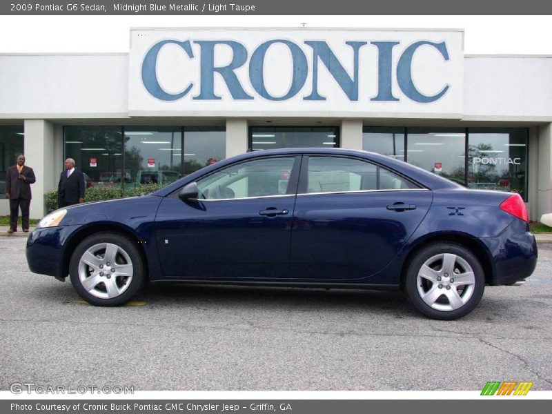 Midnight Blue Metallic / Light Taupe 2009 Pontiac G6 Sedan