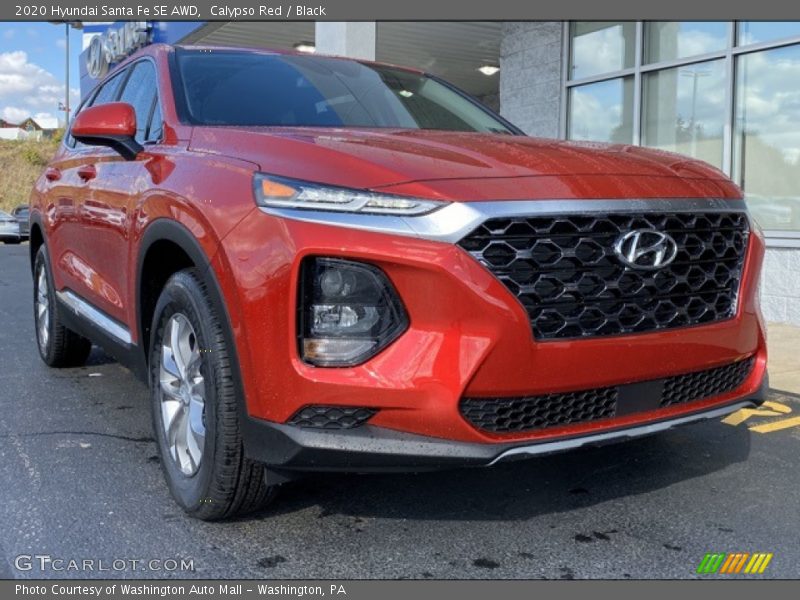 Calypso Red / Black 2020 Hyundai Santa Fe SE AWD