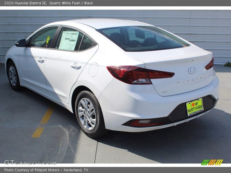 Quartz White Pearl / Black 2020 Hyundai Elantra SE