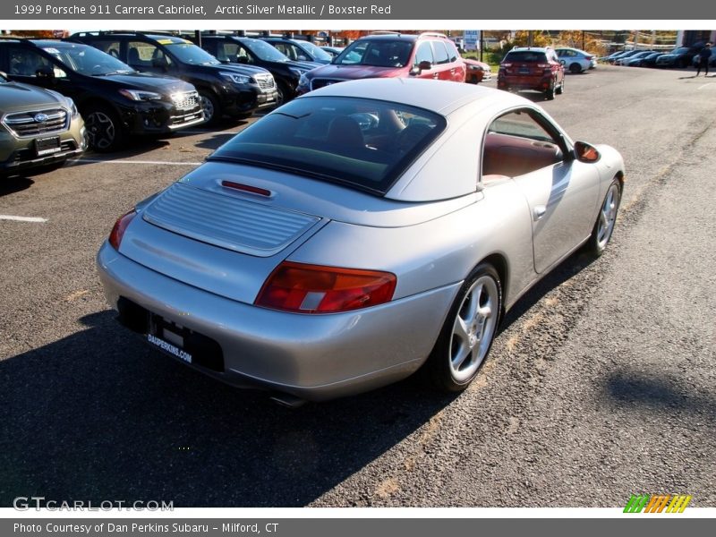 Arctic Silver Metallic / Boxster Red 1999 Porsche 911 Carrera Cabriolet